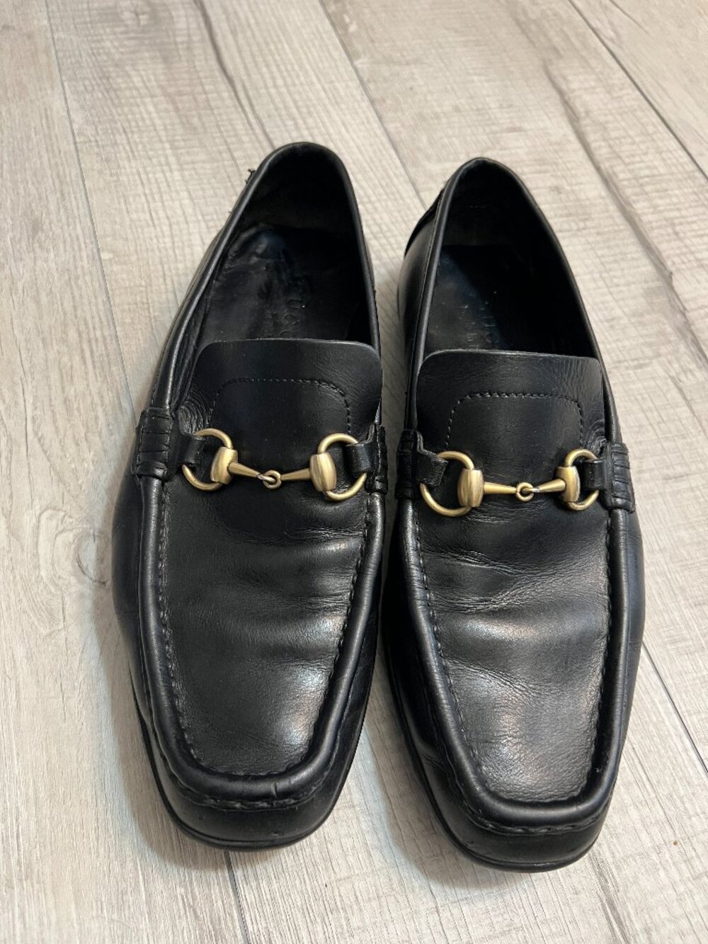 Gucci Horsebit Black Leather Loafers Old Money Preppy Quiet Luxury Men's 8